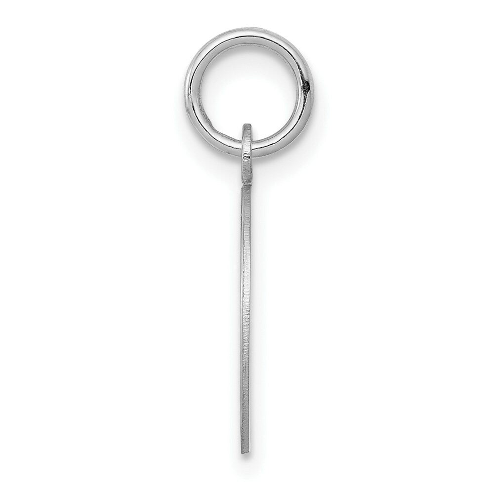 14K White Gold Plain .013 Gauge Round Engravable 13mm Disc Charm