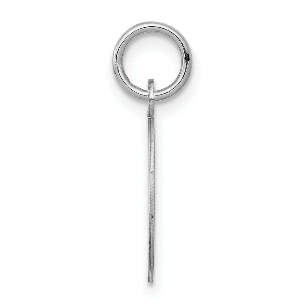 14K White Gold Plain .013 Gauge Round Engravable 13mm Disc Charm