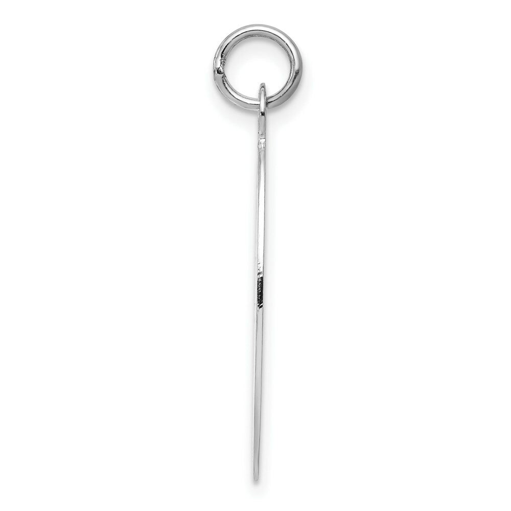 14K White Gold Plain .018 Gauge 22x12mm Elliptical Engravable Disc Charm