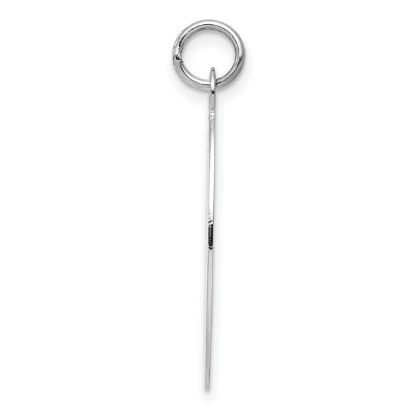14K White Gold Plain .018 Gauge 22x12mm Elliptical Engravable Disc Charm
