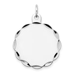 Load image into Gallery viewer, 14K White Gold .011 Gauge Engravable Scalloped 23mm Disc Charm
