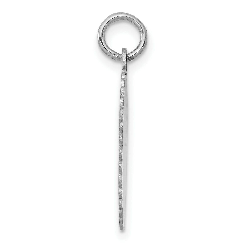 14K White Gold .018 Gauge Engravable Scalloped 19mm Disc Charm