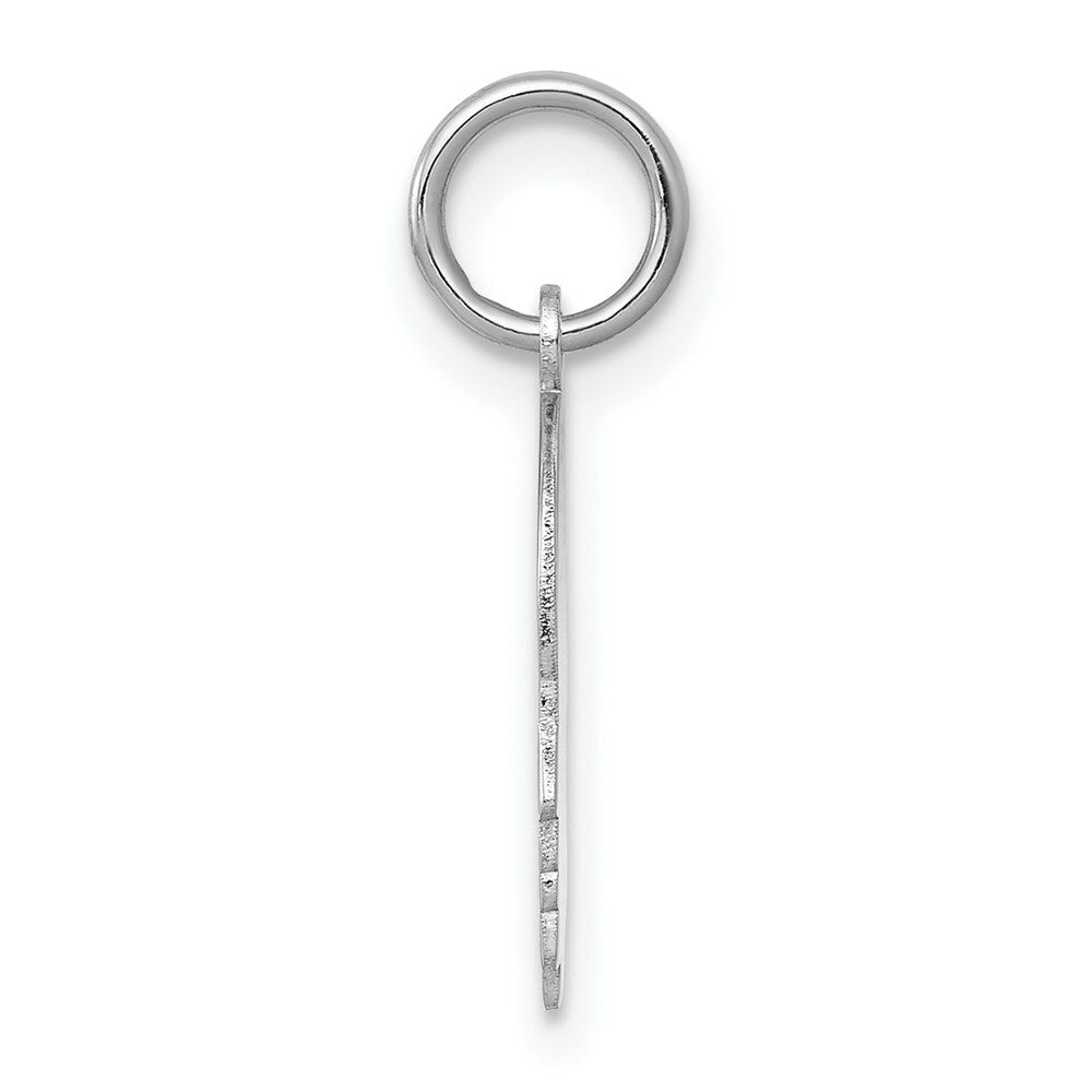 14K White Gold Plain Small Facing Right Engravable Boy Charm 20mm length