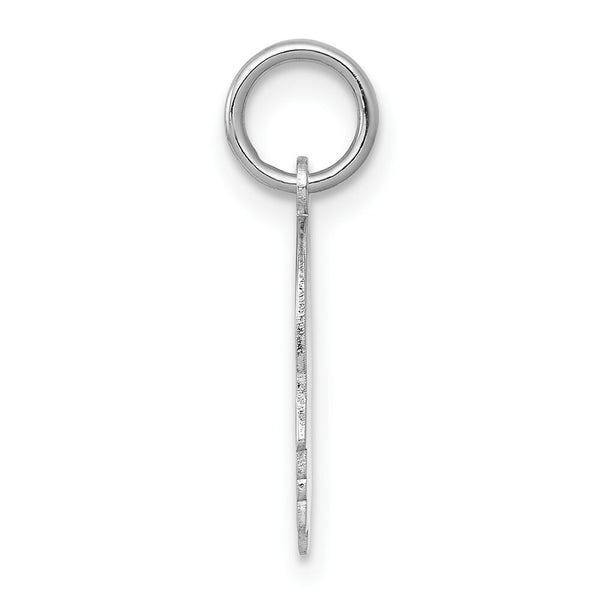 14K White Gold Plain Small Facing Right Engravable Boy Charm 20mm length
