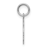 Load image into Gallery viewer, 14K White Gold Plain Small Facing Right Engravable Girl Charm 20mm length
