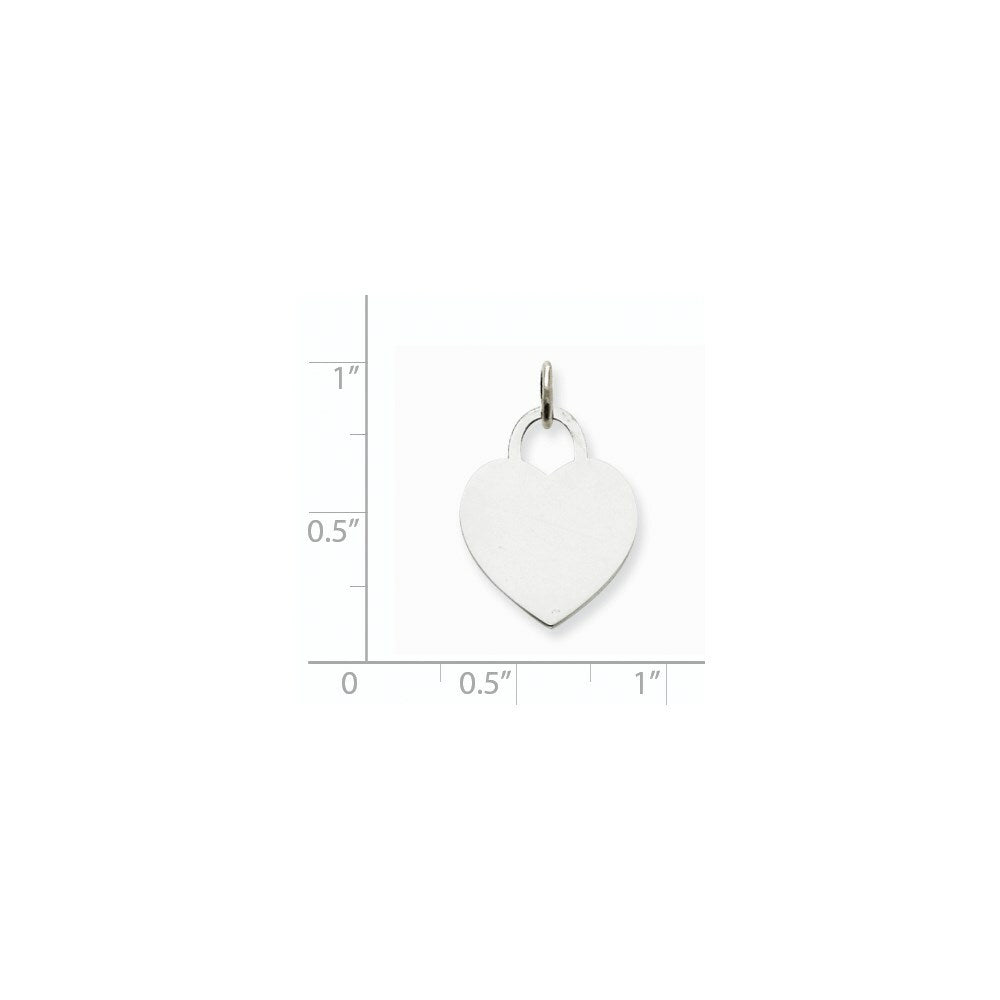14K White Gold Medium Engravable Heart