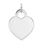 Load image into Gallery viewer, 14K White Gold Large Engravable Heart
