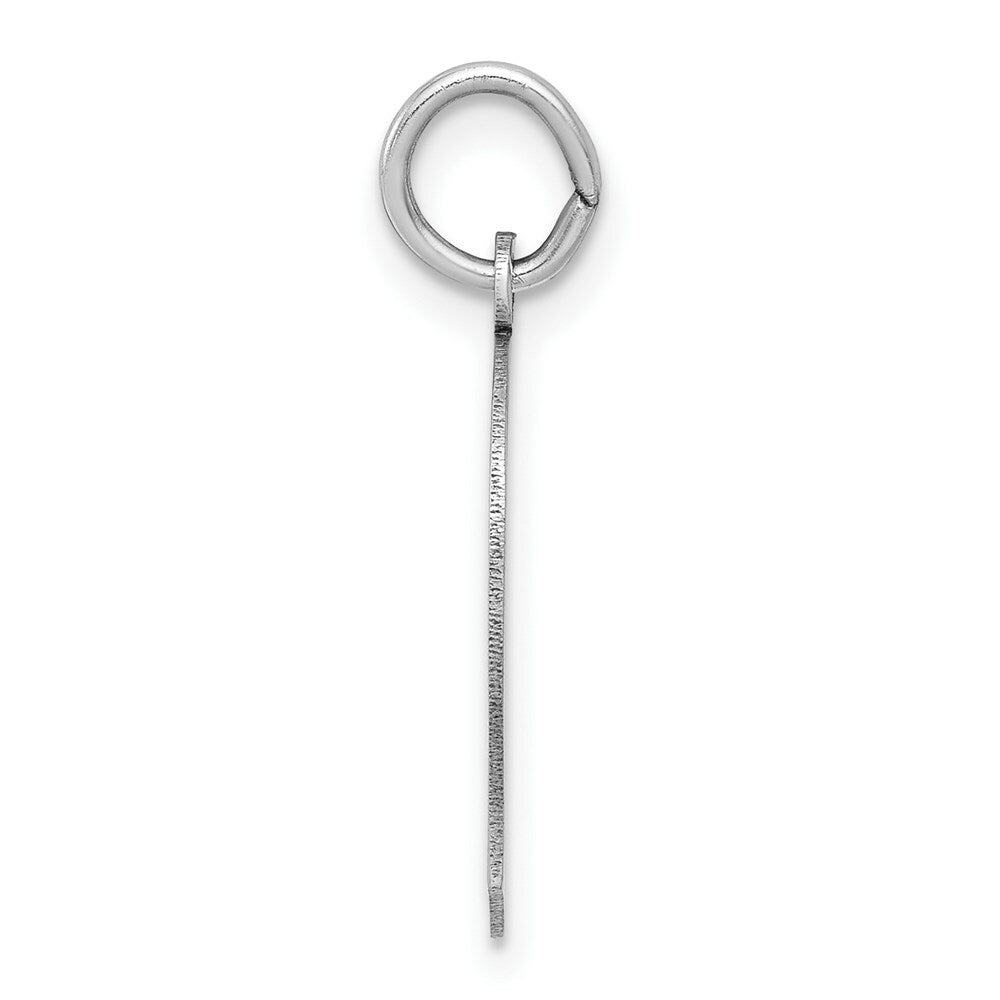 14K White Gold Plain Medium Facing Left Engravable Boy Charm 24mm length
