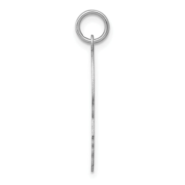 14K White Gold Plain Medium Facing Right Engravable Boy Charm 29mm length
