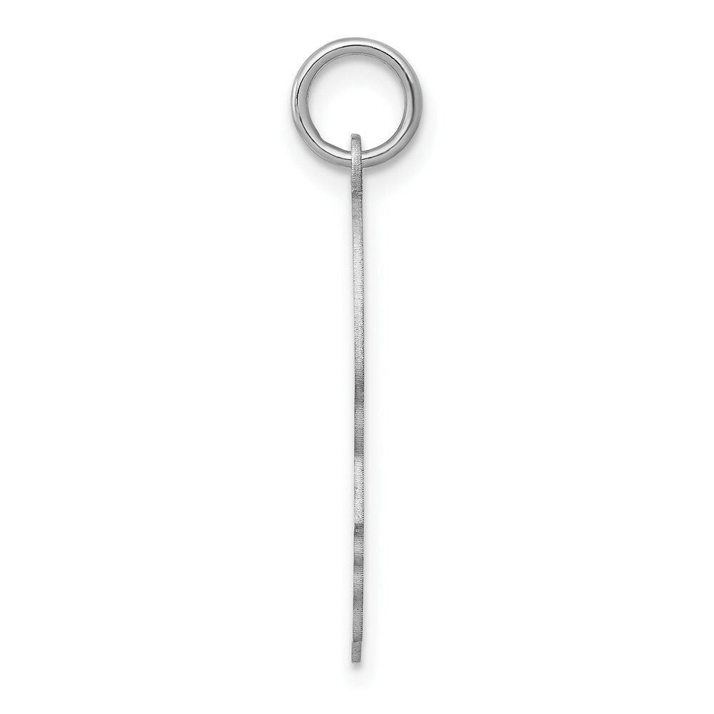 14K White Gold Plain Medium Facing Right Engravable Boy Charm 29mm length