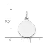 Load image into Gallery viewer, 14K White Gold Round Disc Charm 12mm width

