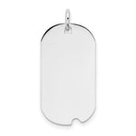 Load image into Gallery viewer, 14K White Gold Plain .009 Gauge Engravable Dog Tag w/Notch Disc Charm
