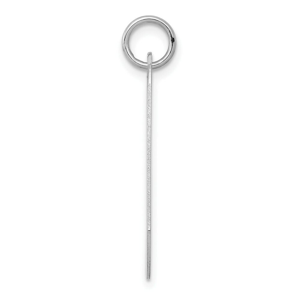 14K White Gold Plain .009 Gauge Engravable Dog Tag w/Notch Disc Charm