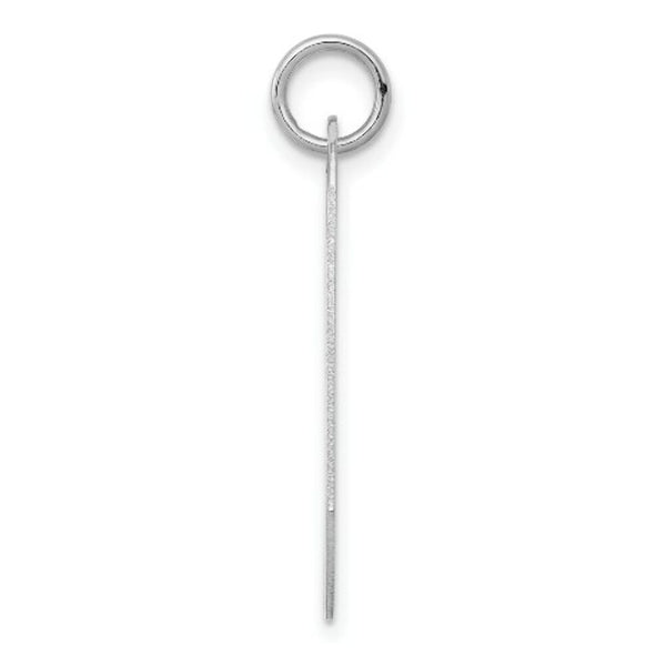 14K White Gold Dog Tag Disc Charm