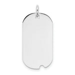 Load image into Gallery viewer, 14K White Gold Plain .018 Gauge Engravable Dog Tag w/Notch Disc Charm
