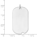 Load image into Gallery viewer, 14K White Gold Plain .018 Gauge Engravable Dog Tag w/Notch Disc Charm
