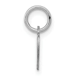 Load image into Gallery viewer, 14K White Gold Heart Disc Charm 10mm Diameter
