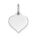 Load image into Gallery viewer, 14K White Gold Heart Disc Charm 10mm Diameter
