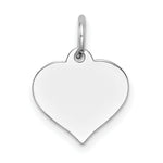 Load image into Gallery viewer, 14K White Gold Heart Disc Charm 12mm Diameter
