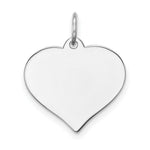 Load image into Gallery viewer, 14K White Gold Heart Disc Charm 16mm Diameter
