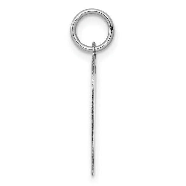 14K White Gold Heart Disc Charm 18mm Diameter