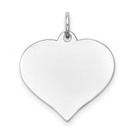 Load image into Gallery viewer, 14K White Gold Heart Disc Charm 18mm Diameter
