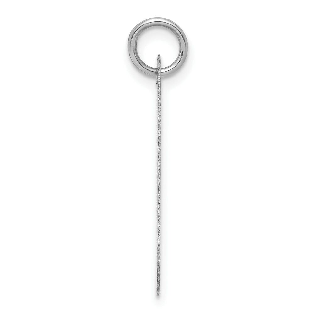 14K White Gold Plain .018 Gauge Engraveable Dog Tag Disc Charm
