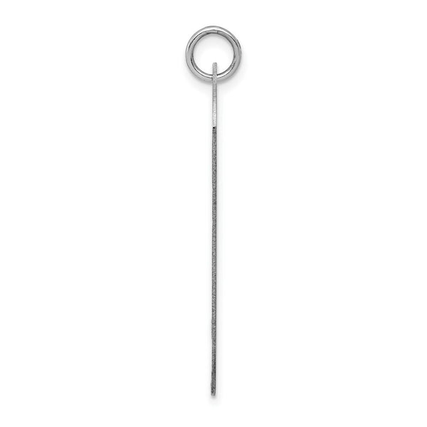 14K White Gold Plain .035 Gauge Engraveable Dog Tag Disc Charm