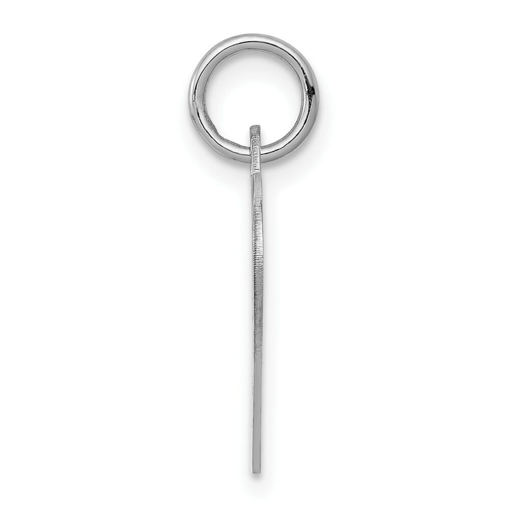 14K White Gold Plain .011 Gauge Engraveable Heart Disc Charm