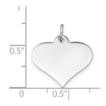 Load image into Gallery viewer, 14K White Gold Plain .013 Gauge Engraveable Heart Disc Charm

