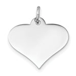 Load image into Gallery viewer, 14K White Gold Plain .013 Gauge Engraveable Heart Disc Charm
