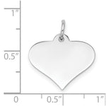 Load image into Gallery viewer, 14K White Gold Plain .011 Gauge Engraveable Heart Disc Charm
