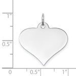 Load image into Gallery viewer, 14K White Gold Plain .035 Gauge Engraveable Heart Disc Charm
