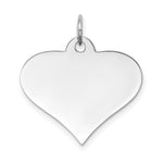Load image into Gallery viewer, 14K White Gold Plain .027 Gauge Engraveable Heart Disc Charm
