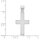 Load image into Gallery viewer, 14K White Gold Polished Engravable 26x15mm Cross Pendant
