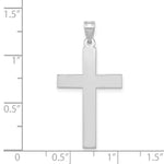 Load image into Gallery viewer, 14K White Gold 32x19mm Engravable Polished Cross Pendant
