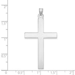 Load image into Gallery viewer, 14K White Gold 46x25mm Engravable Polished Cross Pendant
