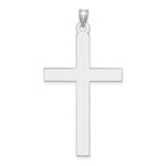 Load image into Gallery viewer, 14K White Gold 46x25mm Engravable Polished Cross Pendant
