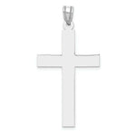 Load image into Gallery viewer, 14K White Gold Polished Cross Pendant 46mm length
