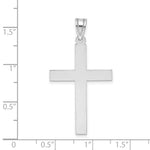 Load image into Gallery viewer, 14K White Gold Cross Pendant 39mm length
