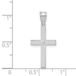 Load image into Gallery viewer, 14K White Gold 0.01-Carat Diamond Cross Pendant
