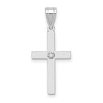 Load image into Gallery viewer, 14K White Gold 0.01-Carat Diamond Cross Pendant
