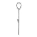 Load image into Gallery viewer, 14K White Gold 0.02-Carat Diamond Cross Pendant
