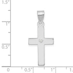 Load image into Gallery viewer, 14K White Gold 0.02-Carat Diamond Cross Pendant
