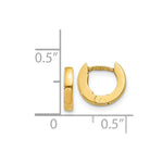Load image into Gallery viewer, 14K Yellow Gold Polished Hinged Earrings  3mm width
