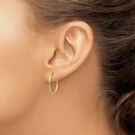 Load image into Gallery viewer, 14K Yellow Gold 1.5mm Polished Round Endless Hoop Earrings  1.5mm width
