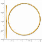 Load image into Gallery viewer, 14K Yellow Gold 1.5mm Polished Round Endless Hoop Earrings  1.5mm width

