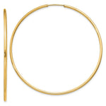 Load image into Gallery viewer, 14K Yellow Gold 1.5mm Polished Round Endless Hoop Earrings  1.5mm width
