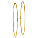 Load image into Gallery viewer, 14K Yellow Gold 1.5mm Polished Round Endless Hoop Earrings  1.5mm width
