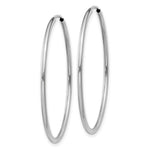 Load image into Gallery viewer, 14K White Gold 1.5mm Polished Endless Hoop Earrings  1.5mm width
